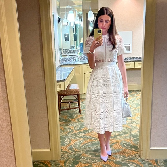 White Self-Portrait Dress - Picture 2 of 2